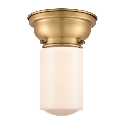 Innovations 311 Dover 1 Light Flush Mount, B Brass/Matte White