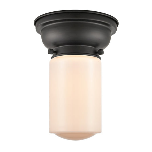 Innovations 311 Dover 1 Light Flush Mount, M Black/M White