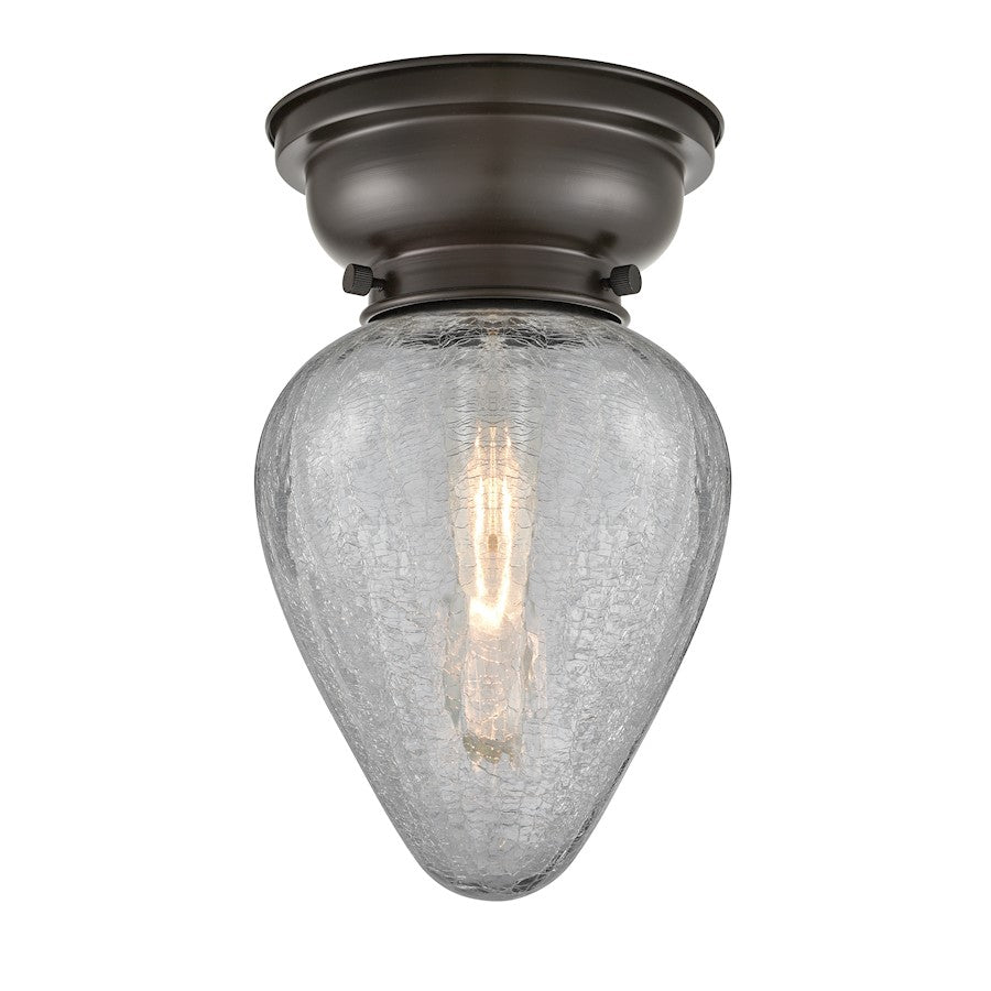 Innovations 165 Geneseo 1 Light Flush Mount, OR Bronze/Crackle