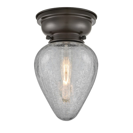 Innovations 165 Geneseo 1 Light Flush Mount, OR Bronze/Crackle