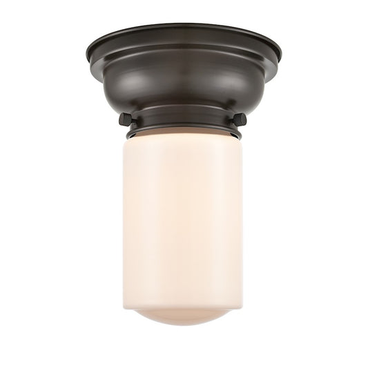 Innovations 311 Dover 1 Light Flush Mount, OR Bronze/M White