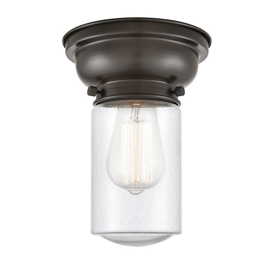 Innovations 314 Dover 1 Light Flush Mount, OR Bronze/Seedy