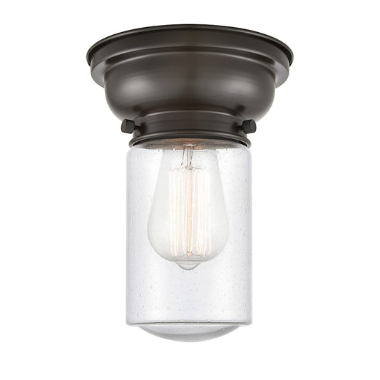 Innovations 314 Dover 1 Light Flush Mount, OR Bronze/Seedy