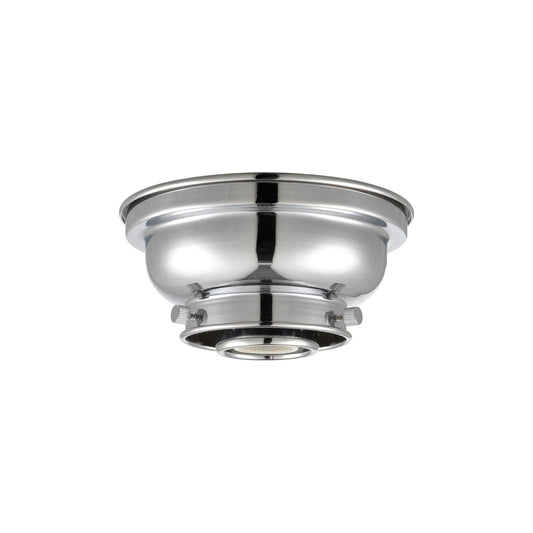 Innovations Franklin Restoration 6in 1-Light Flush Mount | Industrial Polished Chrome Steel | Damp-Rated Hallway & Bathroom | 6.25 x | Model 623-1F-PC