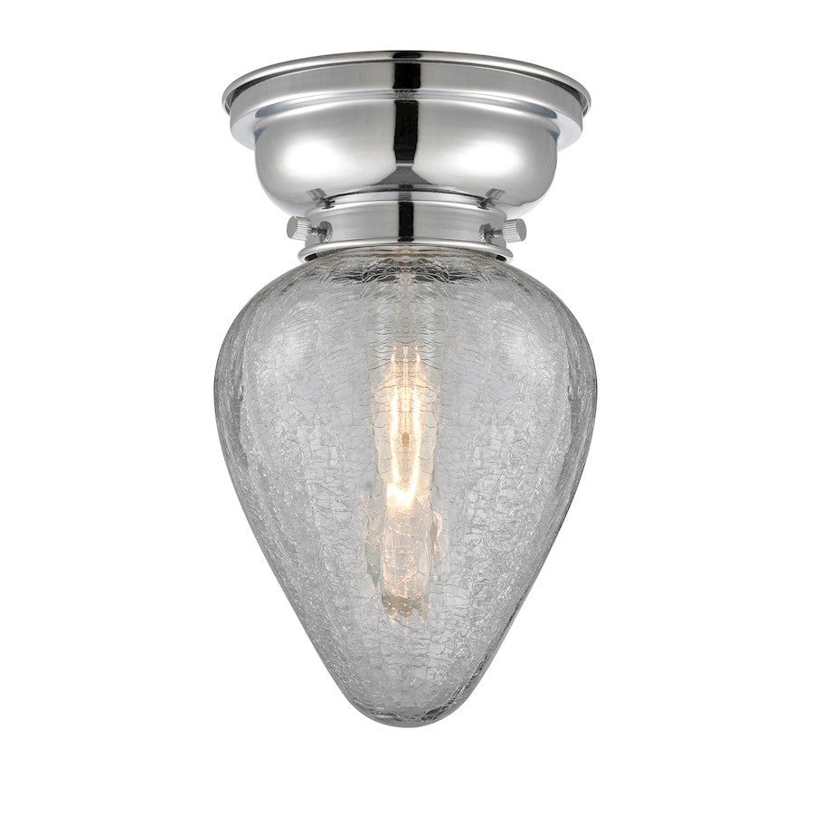 Innovations 165 Geneseo 1 Light Flush Mount, P Chrome/Crackle
