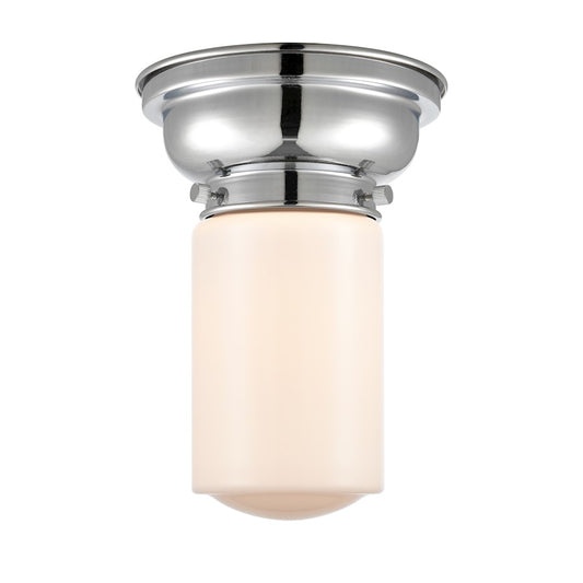 Innovations 311 Dover 1 Light Flush Mount, P Chrome/White