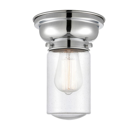 Innovations 314 Dover 1 Light Flush Mount, P Chrome/Seed