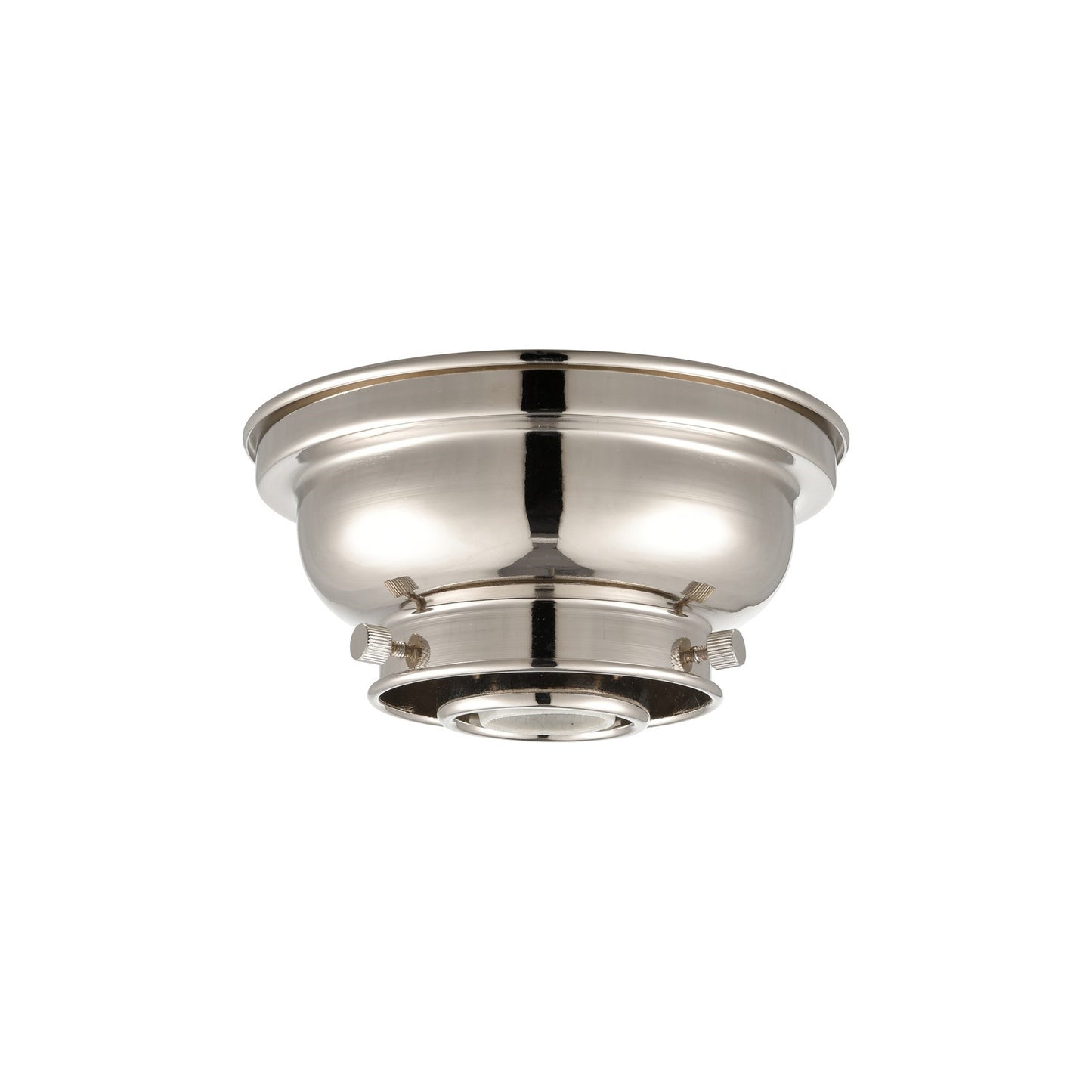 Innovations Franklin Restoration 6.25in 1-Light Flush Mount | Industrial Polished Nickel Steel | Damp-Rated Hallway & Bathroom | 6.25 x | Model 623-1F-PN