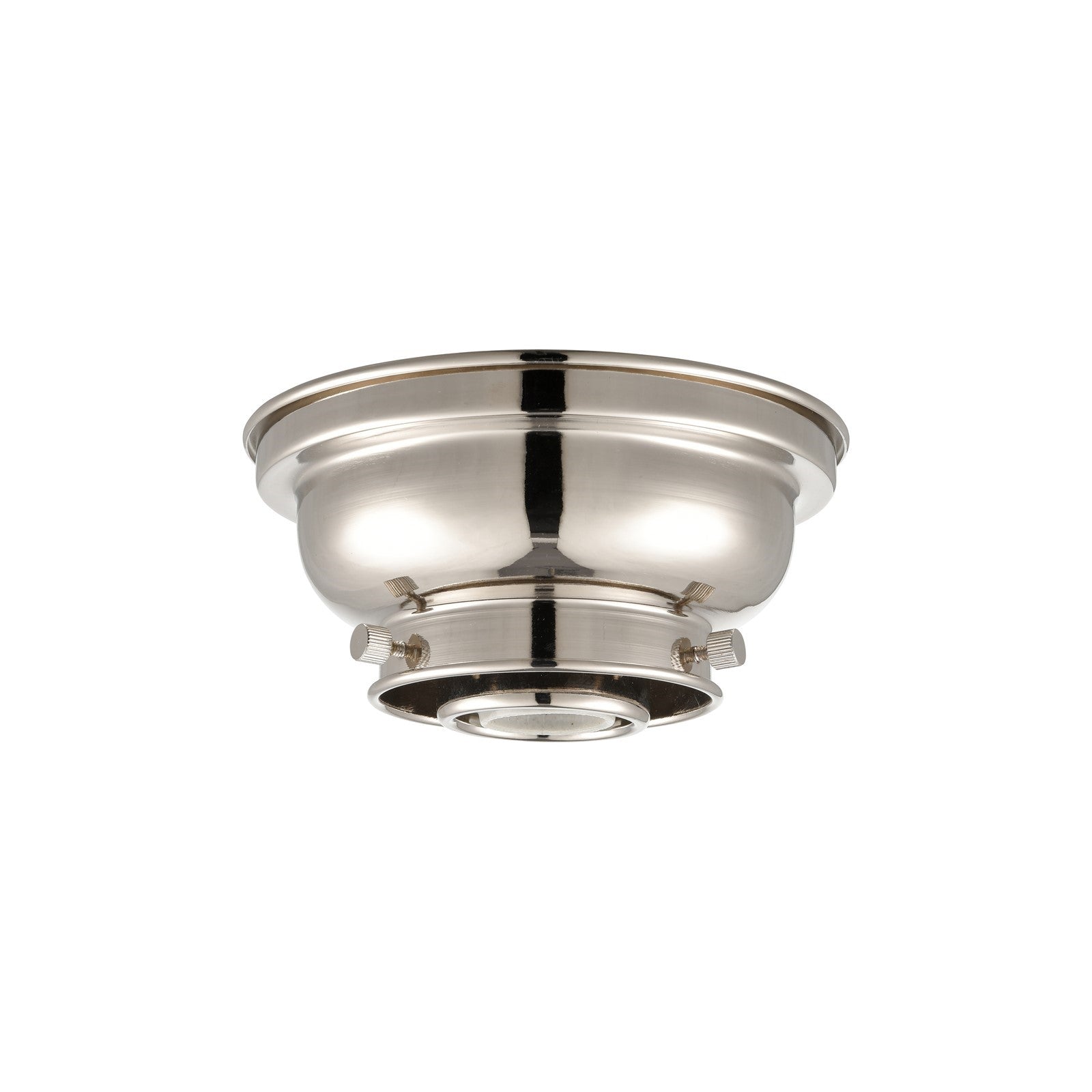 Innovations Franklin Restoration 6.25in 1-Light Flush Mount | Industrial Polished Nickel Steel | Damp-Rated Hallway & Bathroom | 6.25 x | Model 623-1F-PN
