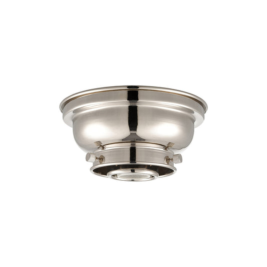 Innovations Franklin Restoration 6.25in 1-Light Flush Mount | Industrial Polished Nickel Steel | Damp-Rated Hallway & Bathroom | 6.25 x | Model 623-1F-PN