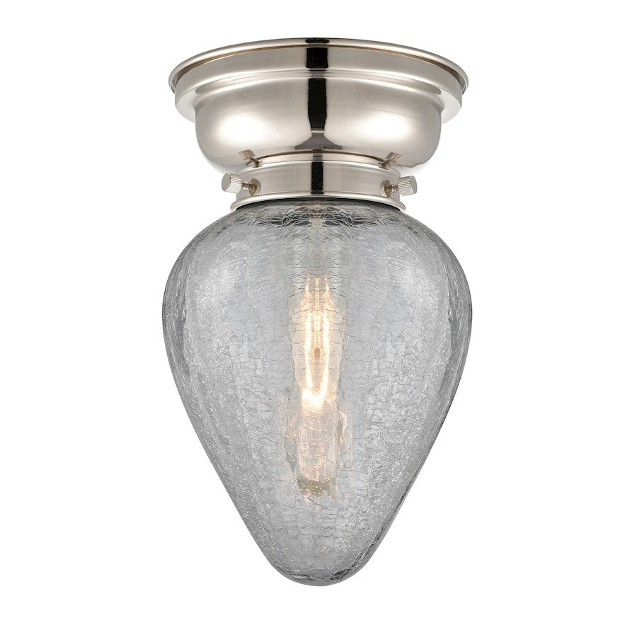 Innovations 165 Geneseo 1 Light Flush Mount, P Nickel/Crackle