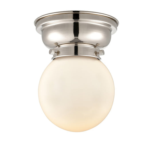 Innovations Beacon 1 Light Flush Mount, PN/Matte White
