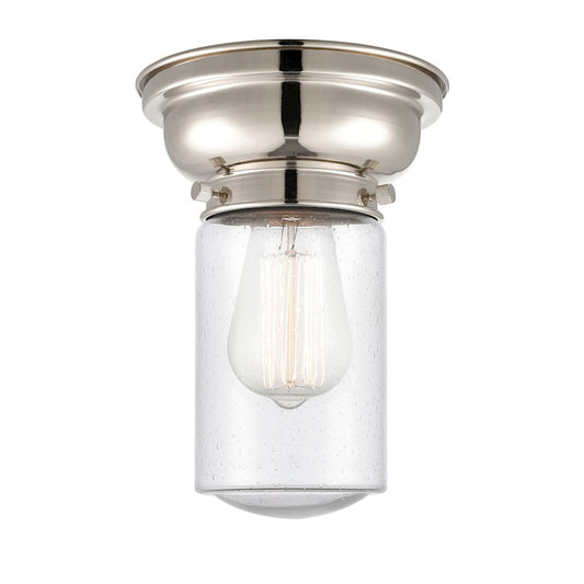 Innovations 314 Dover 1 Light Flush Mount, P Nickel/Seedy