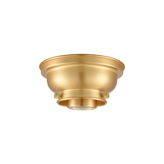 Innovations Franklin Restoration 6in 1-Light Flush Mount | Industrial Satin Gold Steel | Damp-Rated Hallway & Entryway | 6.25 x 6.25 x | Model 623-1F-SG