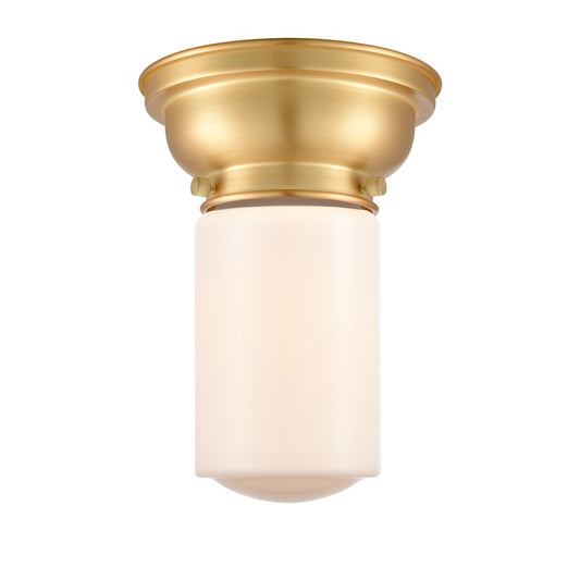 Innovations 311 Dover 1 Light Flush Mount, S Gold/Matte White