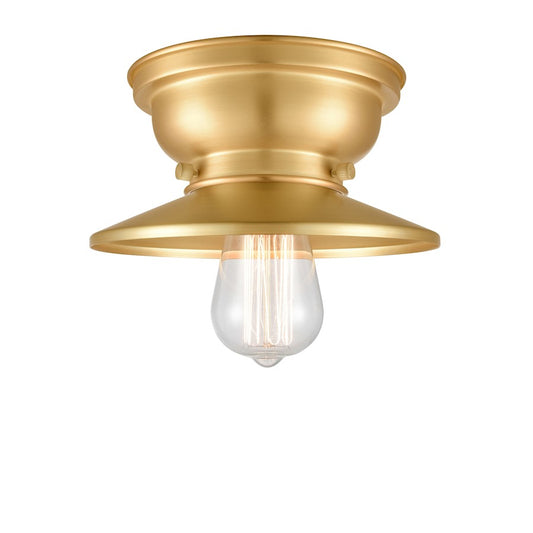 Innovations Railroad 1 Light Flush Mount, Satin Gold