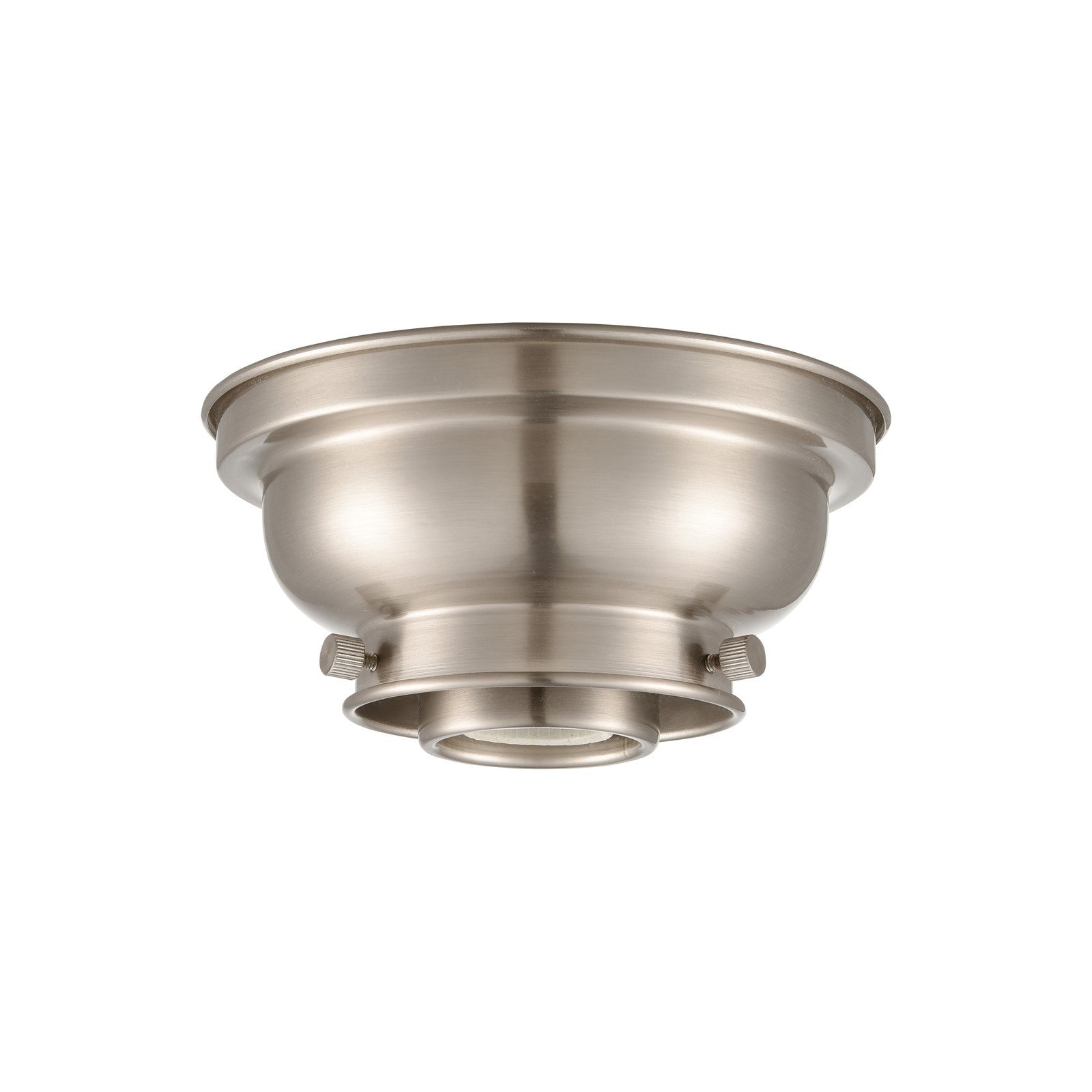 Innovations Franklin Restoration 6in 1-Light Flush Mount | Industrial Brushed Satin Nickel Steel | Damp Location Hallway & Bathroom | Model 623-1F-SN