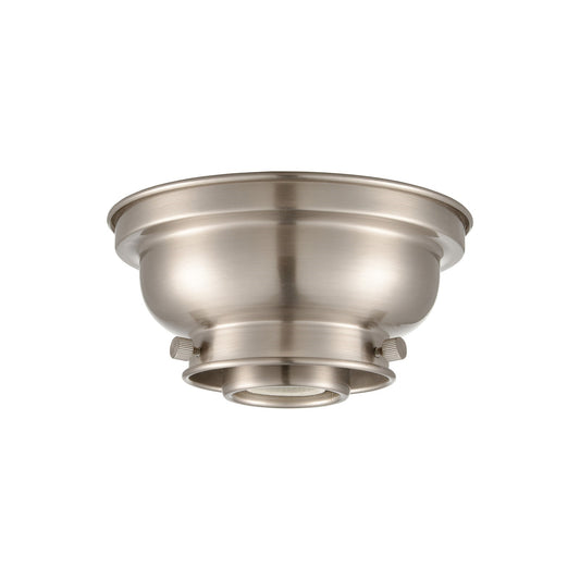 Innovations Franklin Restoration 6in 1-Light Flush Mount | Industrial Brushed Satin Nickel Steel | Damp Location Hallway & Bathroom | Model 623-1F-SN