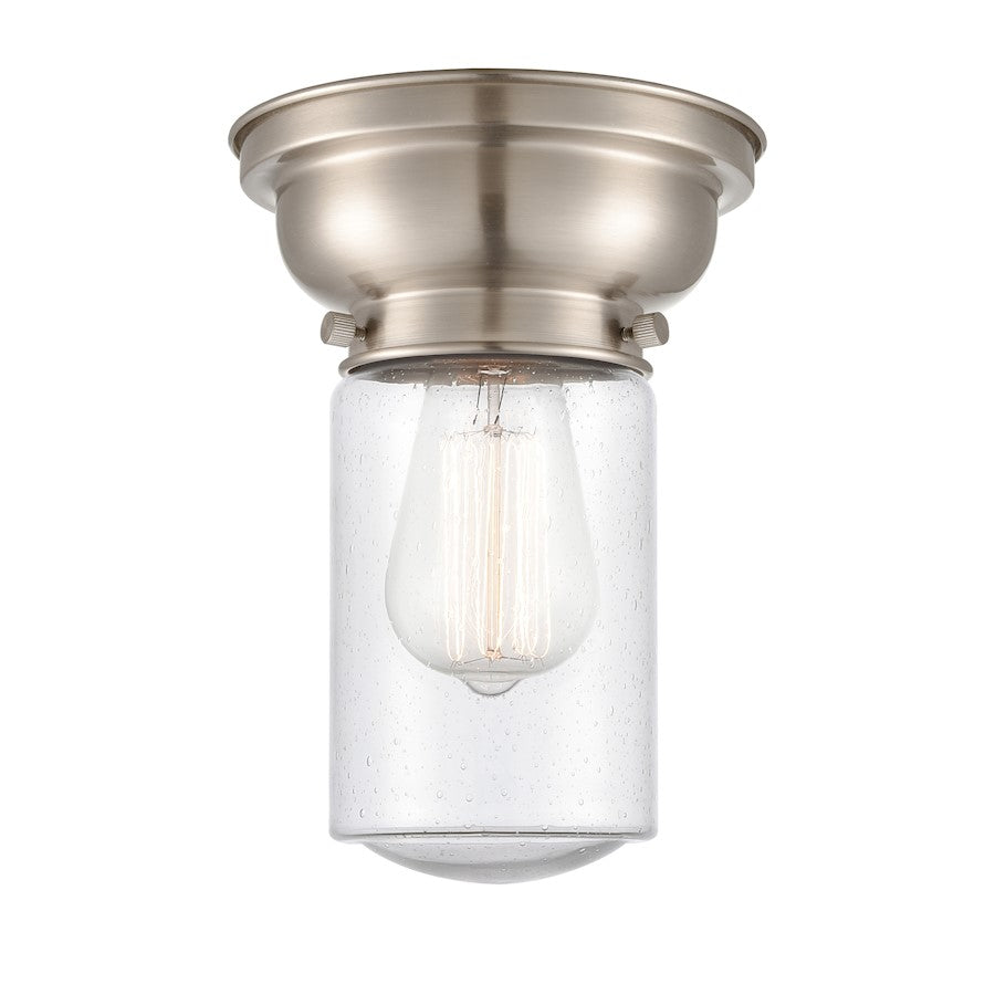 Innovations 314 Dover 1 Light Flush Mount, BS Nickel/Seedy