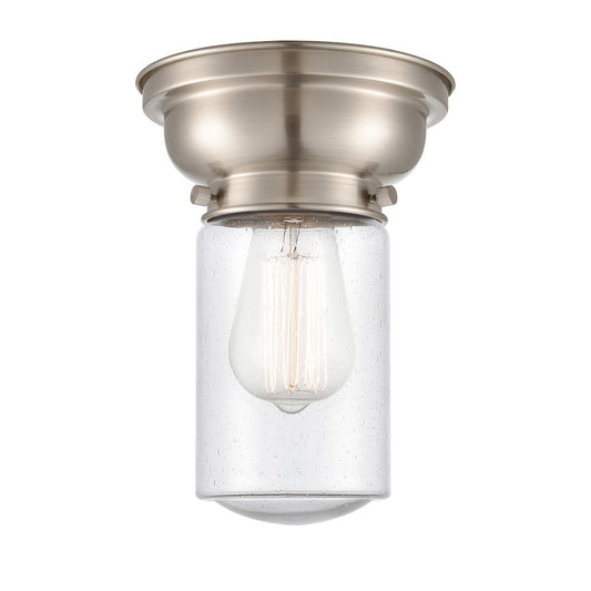 Innovations 314 Dover 1 Light Flush Mount, BS Nickel/Seedy