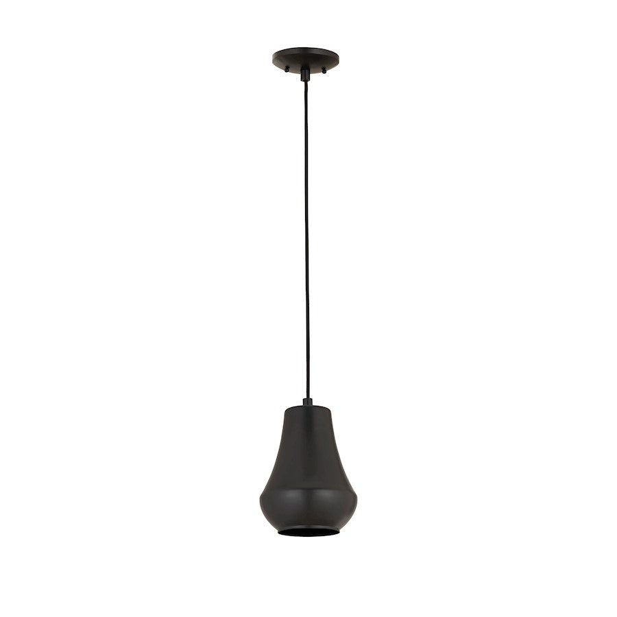 Innovations Hartford 1 Light 7" Mini Pendant, Black/Black