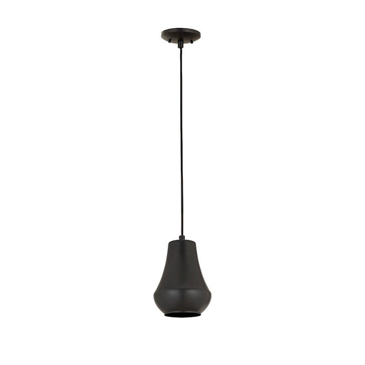 Innovations Hartford 1 Light 7" Mini Pendant, LED, Black/Black