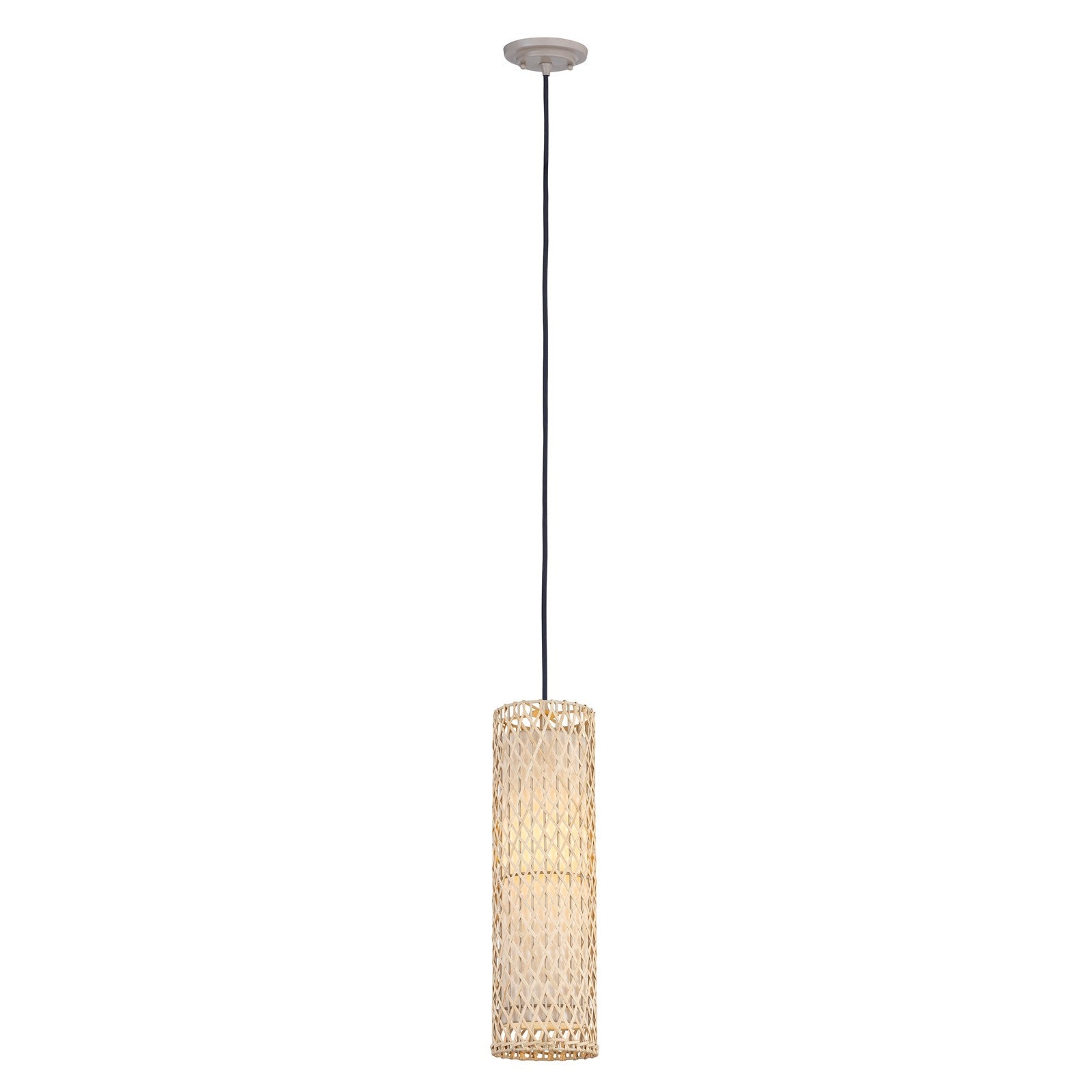 Innovations Aspen 7in 1-Light Mini Pendant | Farmhouse Jute Rattan and Natural Drum Shade | Kitchen Island & Dining Nook | 7 x 7 x | Model 664-1P-JT-8NT