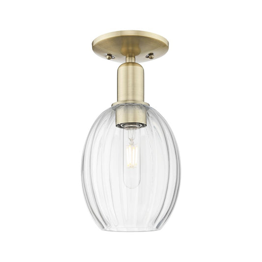 Innovations Preston 1Lt 6" Bulb Semi-Flush, AB/Clear - 716-1C-AB-G459-6CL