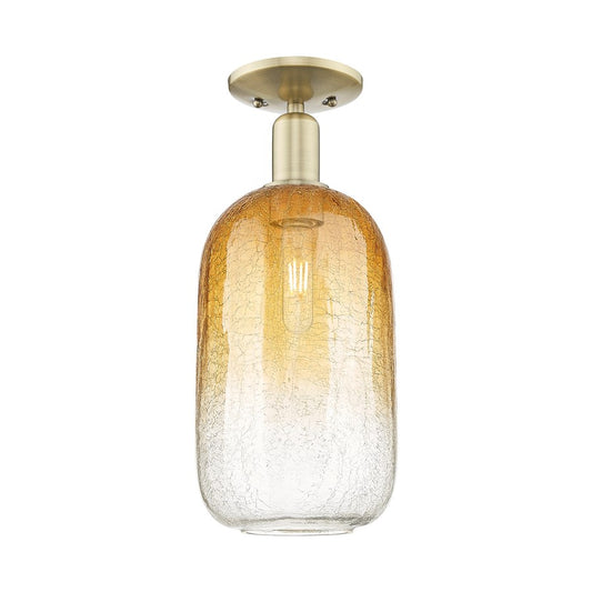 Innovations Brookhaven Cloche 1Lt 7" Semi-Flush, AB/Amber - 716-1C-AB-G482-7AM