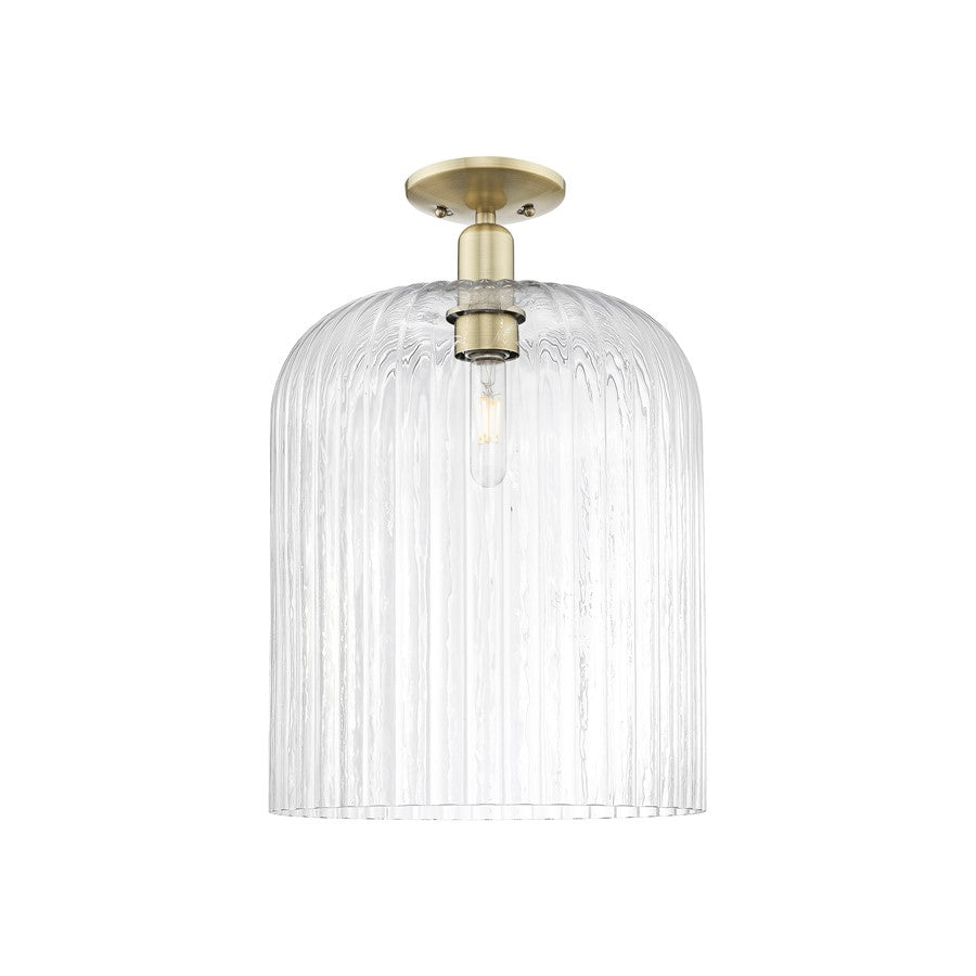 Innovations Bridal Veil 1Lt 12" Semi-Flush, AB/Clear - 716-1C-AB-G559-12CL