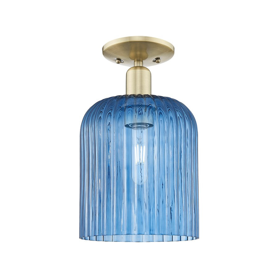 Innovations Bridal Veil 1Lt 8" Semi-Flush, AB/Blue - 716-1C-AB-G559-8BL