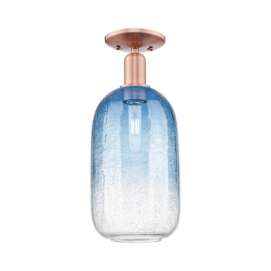 Innovations Brookhaven Cloche 1Lt 7" Semi-Flush, Copper/SB - 716-1C-AC-G482-7SB