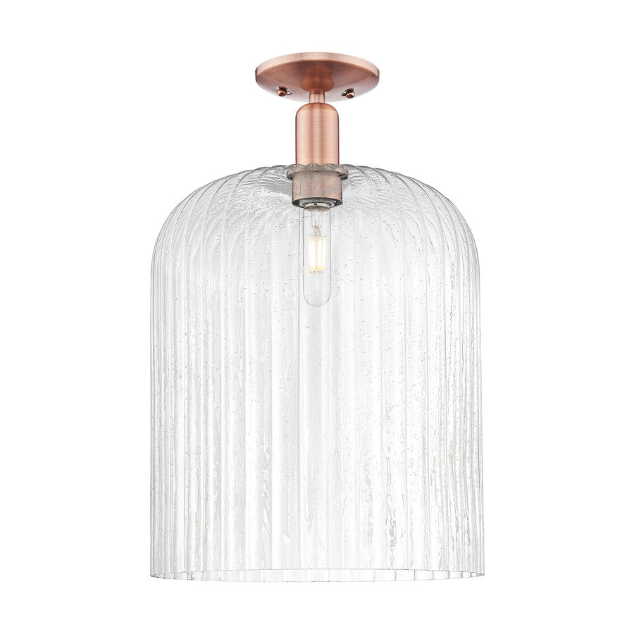 Innovations Bridal Veil 1Lt 12" Semi-Flush, Copper/Seed - 716-1C-AC-G559-12SDY