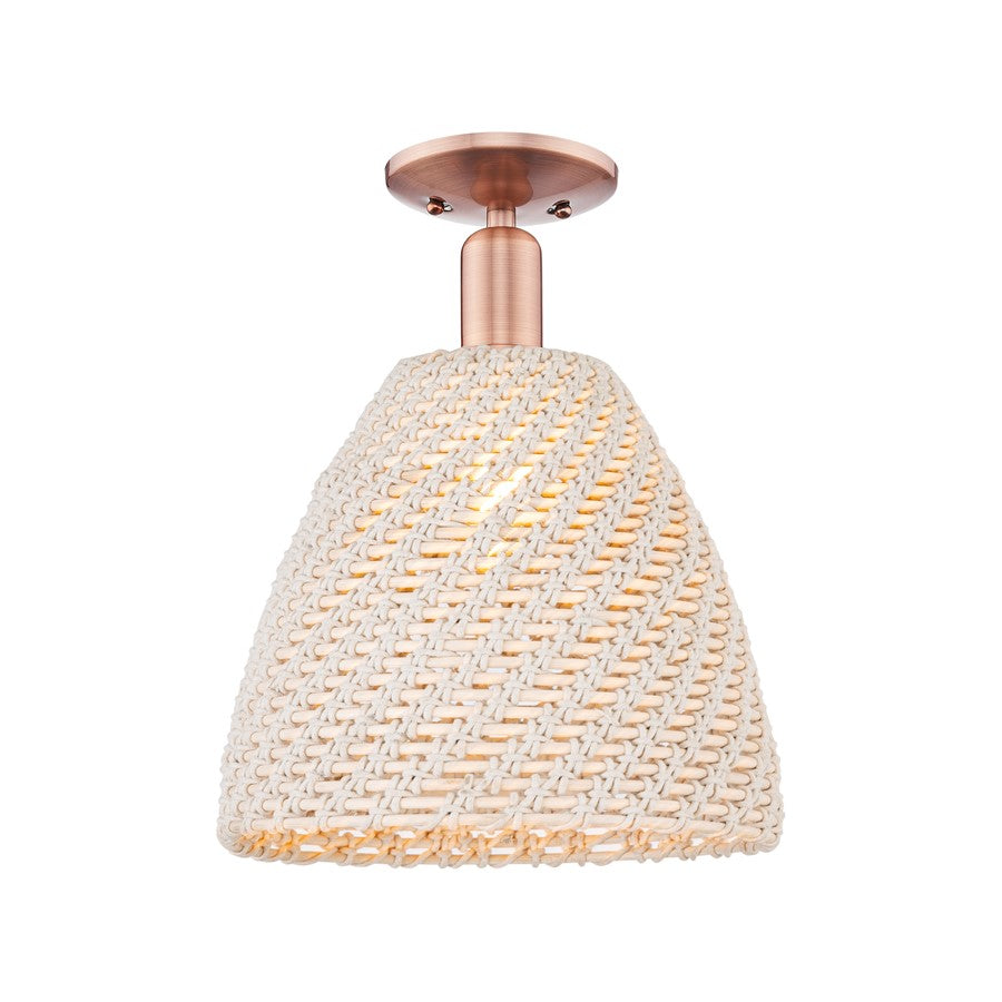 Innovations NB Dome 1Lt 12" Semi-Flush, CP/NF - 716-1C-AC-NBD-12-NAT