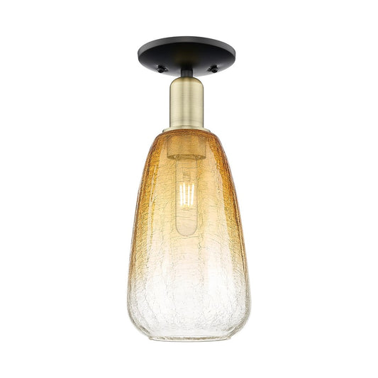 Innovations Brookhaven Almond 1Lt 6" Semi-Flush, BKBS/AM - 716-1C-BAB-G480-6AM