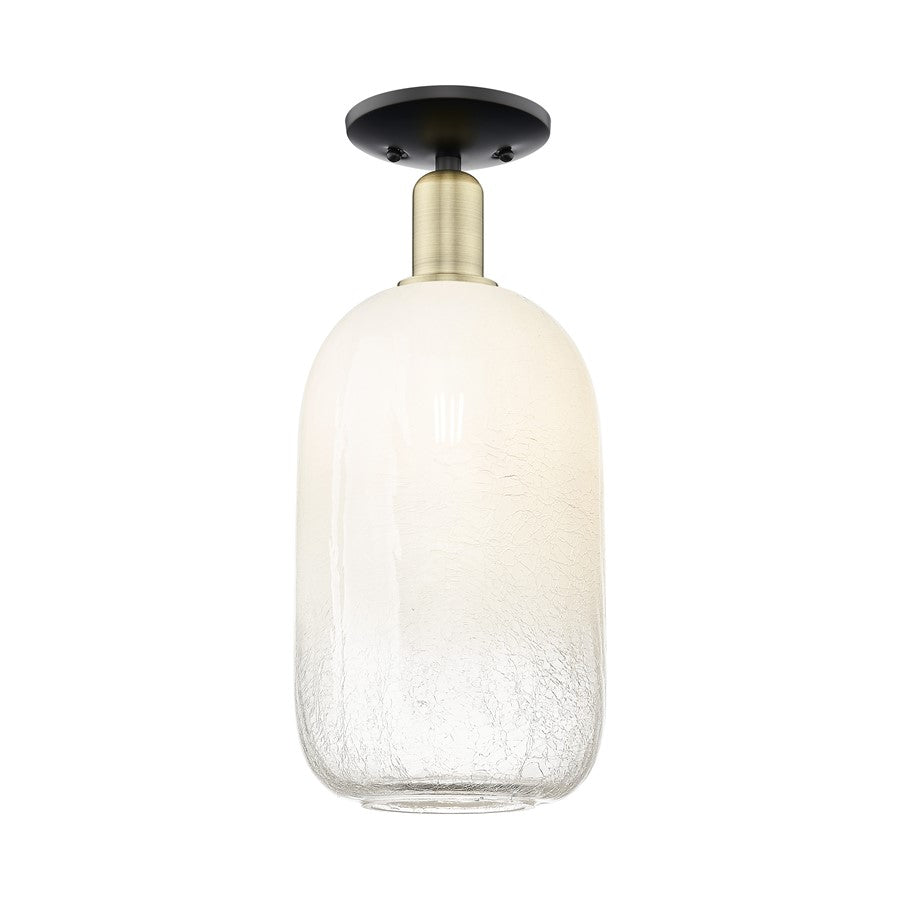 Innovations Brookhaven Cloche 1Lt 7" Semi-Flush, BKBS/Opal - 716-1C-BAB-G482-7OP