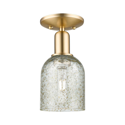 Innovations Caledonia 5in 1-Light Semi-Flush Mount | Industrial Champagne Bronze Steel and Mica Glass | Entryway & Hallway | 5 x | Model 716-1C-CB-G259