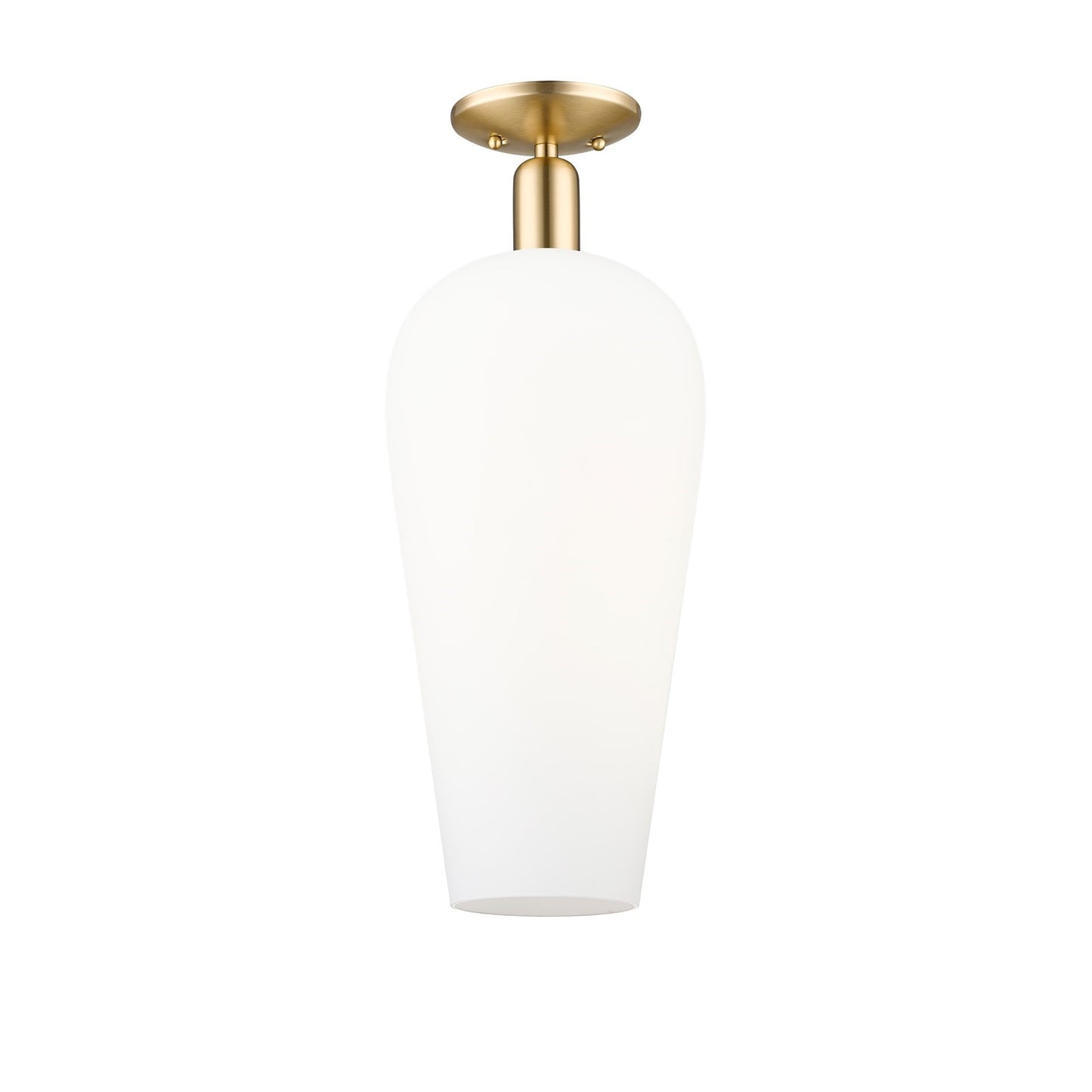 Innovations Chelsea 8in 1-Light Semi-Flush Mount | Industrial Champagne Bronze Steel and White Glass | Entryway & Hallway | 8 x | Model 716-1C-CB-G456-8WH