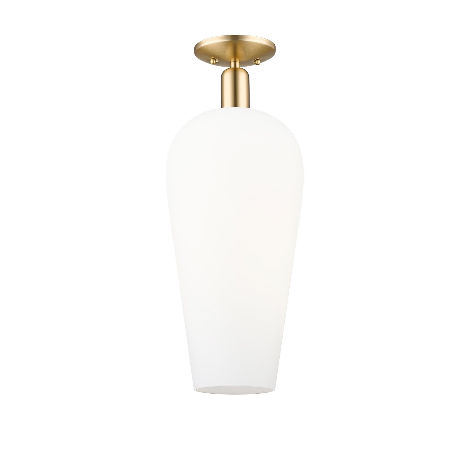 Innovations Chelsea 8in 1-Light Semi-Flush Mount | Industrial Champagne Bronze Steel and White Glass | Entryway & Hallway | 8 x | Model 716-1C-CB-G456-8WH