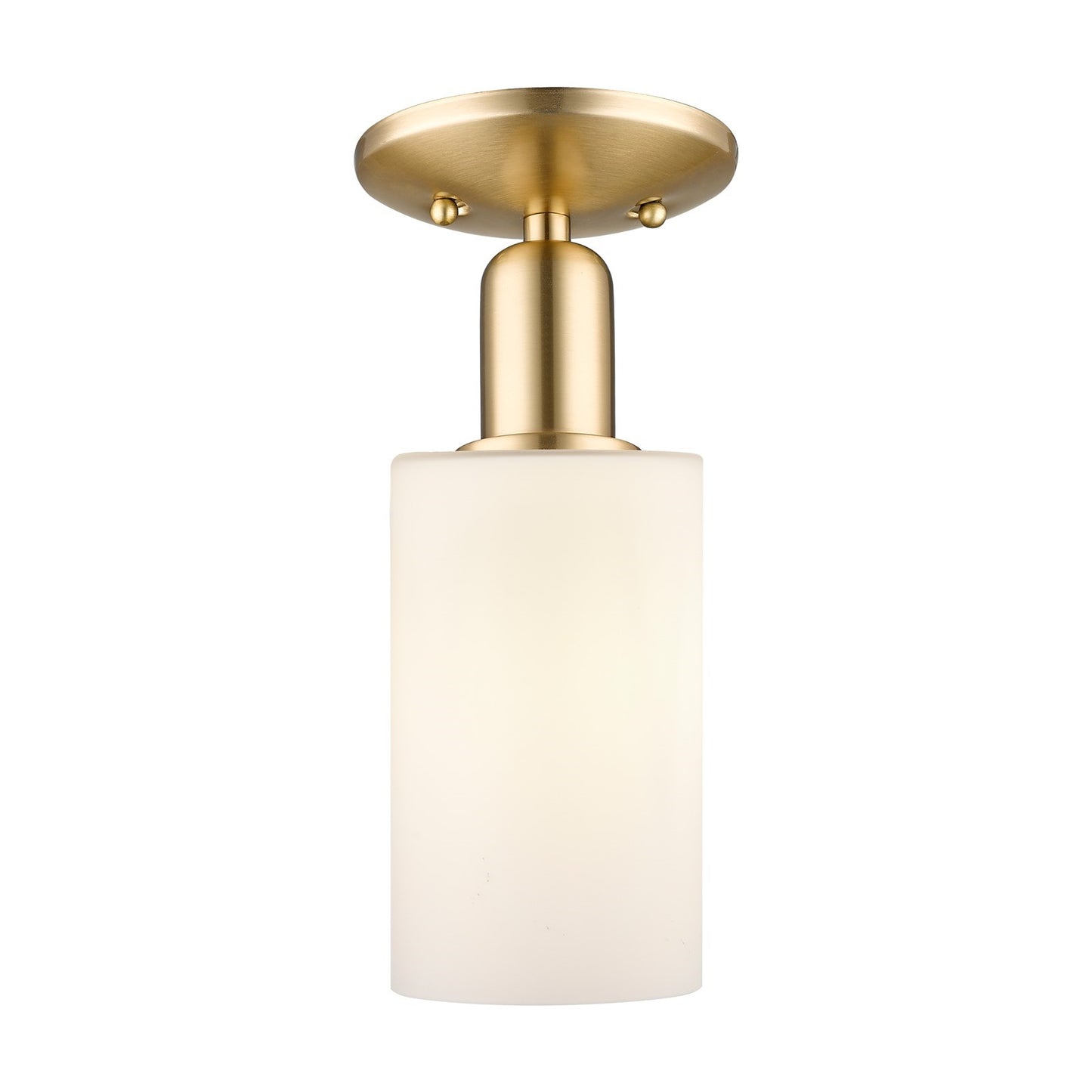 Innovations Clymer 4in 1-Light Semi-Flush Mount | Industrial Champagne Bronze Steel and Matte White Glass | Hallway & Entryway | Model 716-1C-CB-G801
