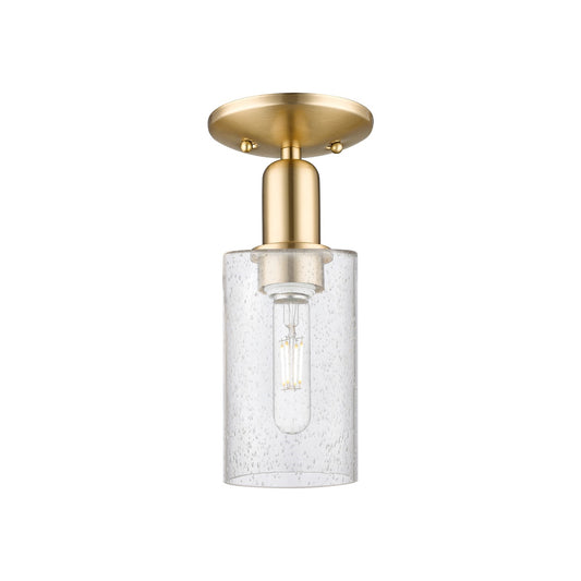 Innovations Clymer 4in 1-Light Semi-Flush Mount | Industrial Champagne Bronze Steel and Seedy Glass | Hallway & Entryway | 3.88 x | Model 716-1C-CB-G804
