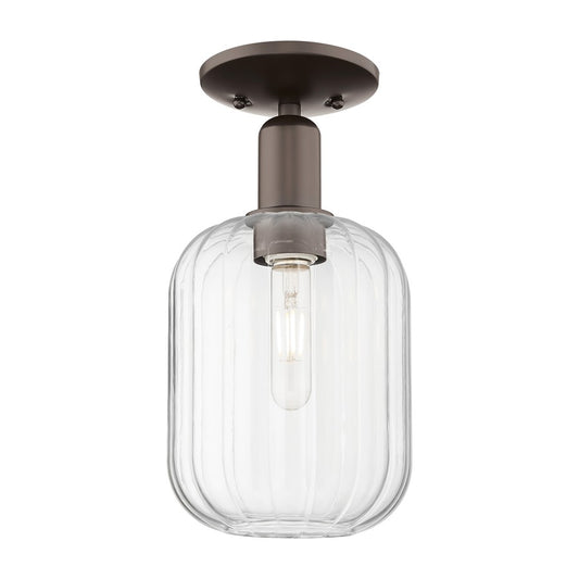 Innovations Preston 1Lt 7" Jar Semi-Flush, OB/Clear - 716-1C-OB-G460-7CL