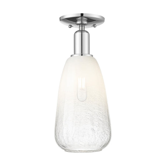 Innovations Brookhaven Almond 1Lt 6" Semi-Flush, CH/OP - 716-1C-PC-G480-6OP