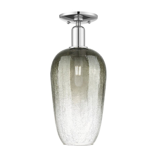 Innovations Brookhaven Flute 1Lt 7" Semi-Flush, CH/SL - 716-1C-PC-G484-7SL