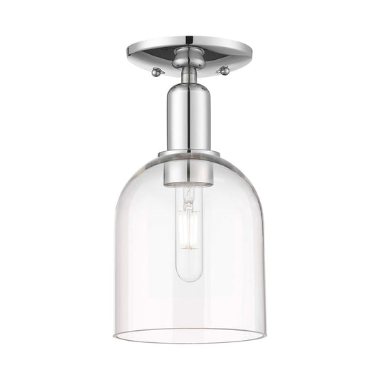 Innovations Bella 6in 1-Light Semi-Flush Mount | Industrial Polished Chrome and Clear Glass | Entryway & Hallway | 5.5 x 11 in | Model 716-1C-PC-G558-6CL