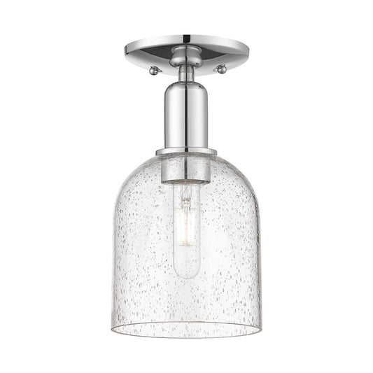 Innovations Bella 6in 1-Light Semi-Flush Mount | Industrial Polished Chrome Steel and Seedy Glass | Entryway & Hallway | 5.5 x | Model 716-1C-PC-G558-6SDY