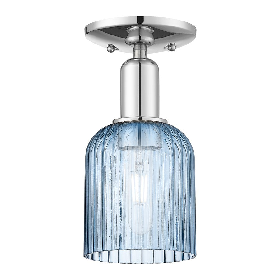 Innovations Bridal Veil 1Lt 5" Semi-Flush, Chrome/Blue - 716-1C-PC-G559-5BL