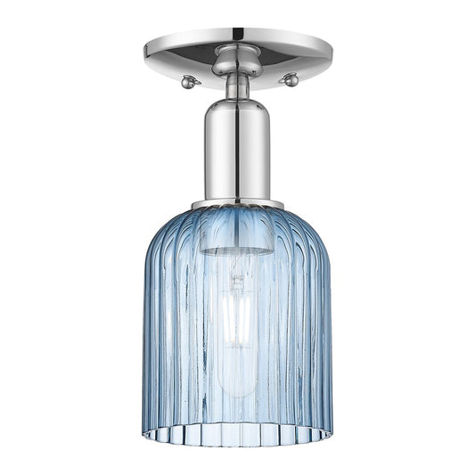 Innovations Bridal Veil 1Lt 5" Semi-Flush, Chrome/Blue - 716-1C-PC-G559-5BL