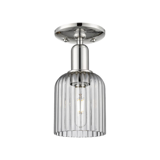 Innovations Bridal Veil 1Lt 5" Semi-Flush, PN/Smoke - 716-1C-PN-G559-5SM