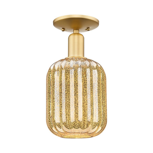 Innovations Preston 1Lt 7" Jar Semi-Flush, Gold/Mercury - 716-1C-SG-G460-7ME